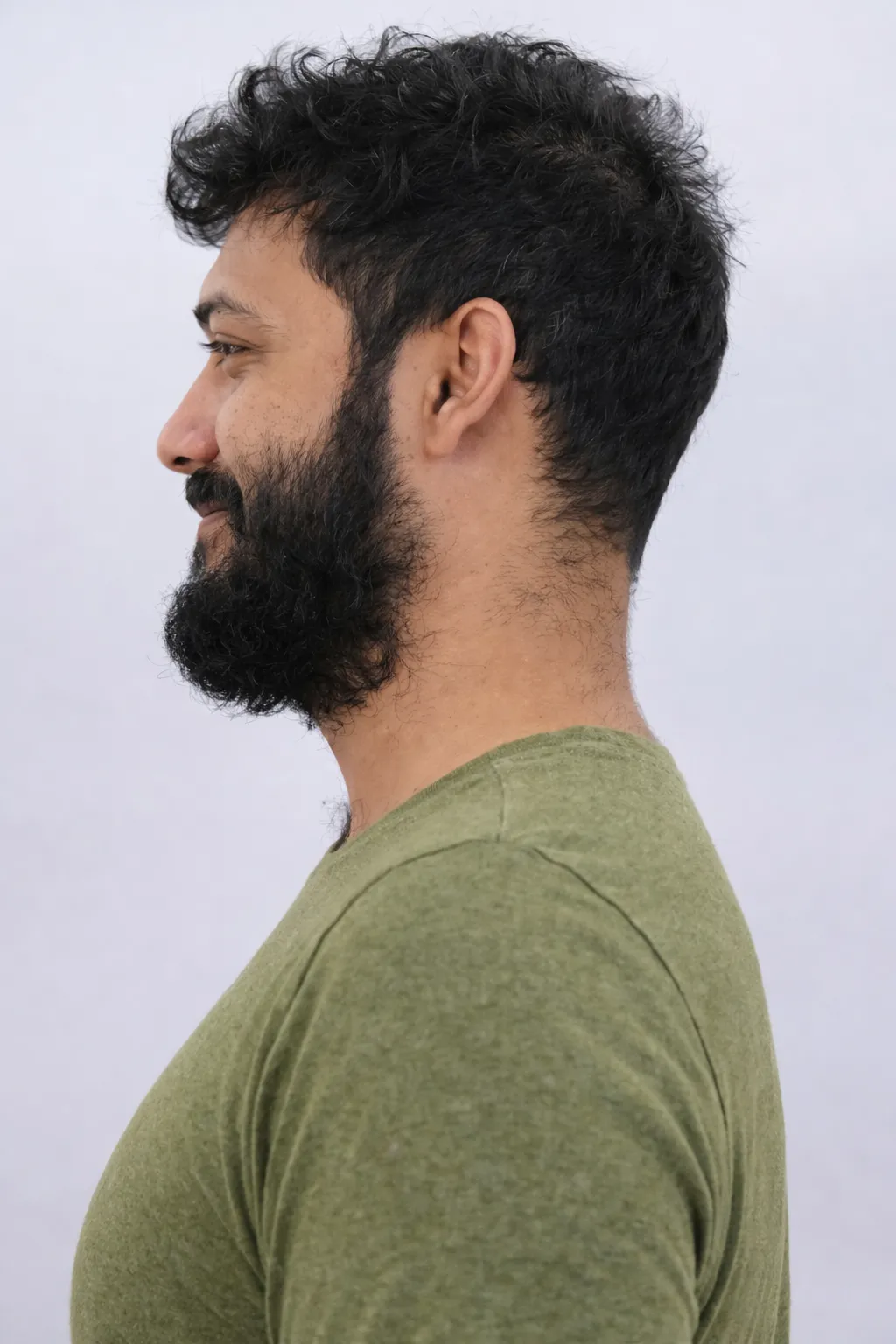 Before beard grooming at US Hairline Salon