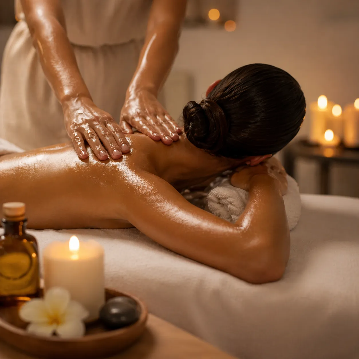 Oil Massage At US Hairline Salon